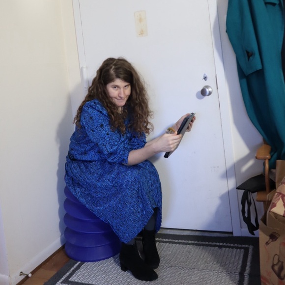 Blue vintage two piece set size 10 - Picture 6 of 10